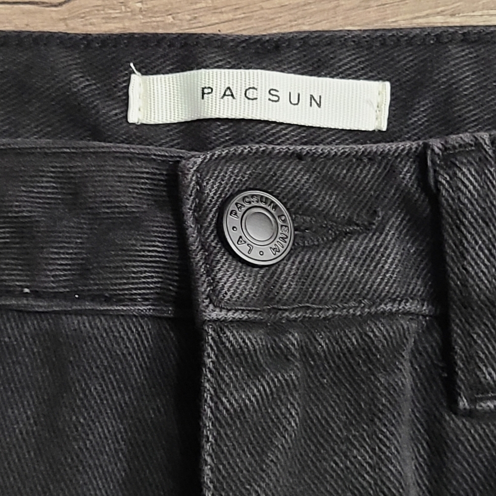 90s Boyfriend Jeans destresed black Size 27 - Picture 2 of 8